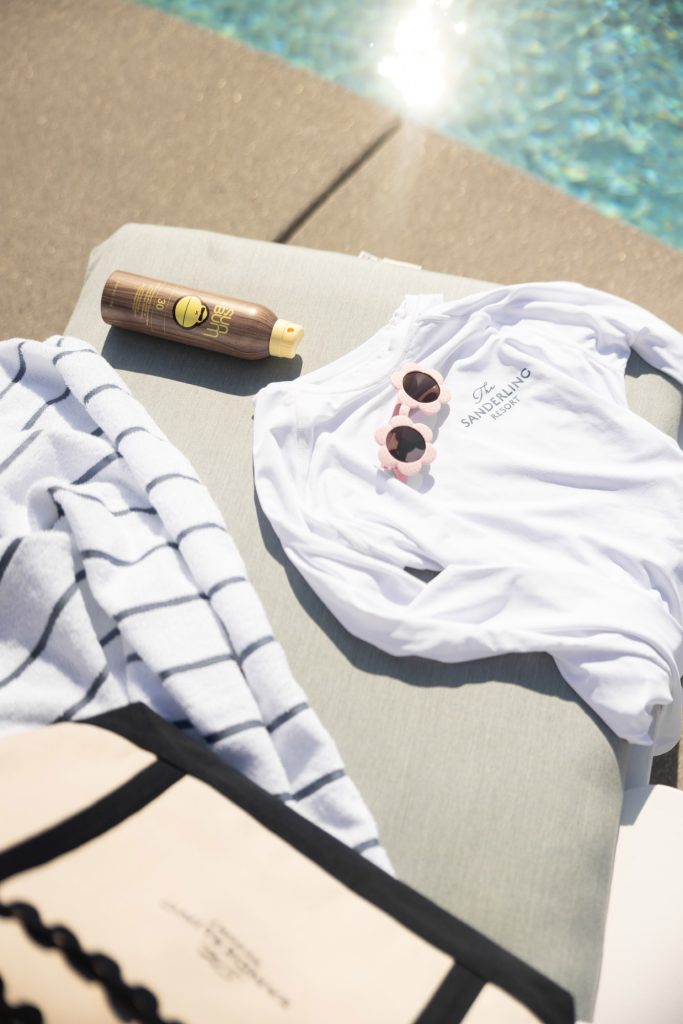 Chair by pool