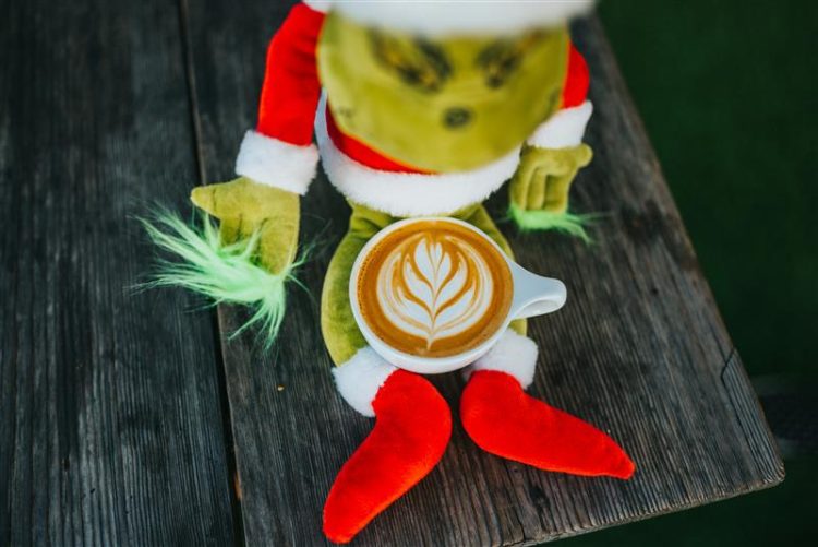 Christmas coffee decoration
