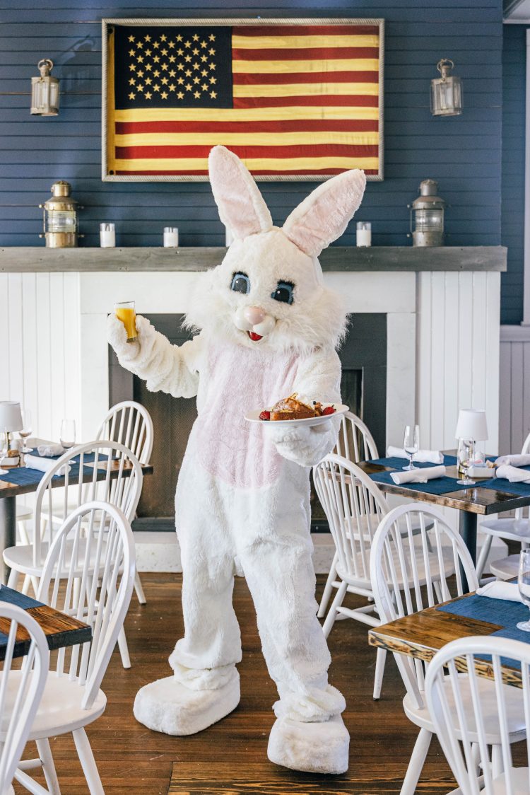 Easter Bunny Serving Brunch at The Sanderling Resort